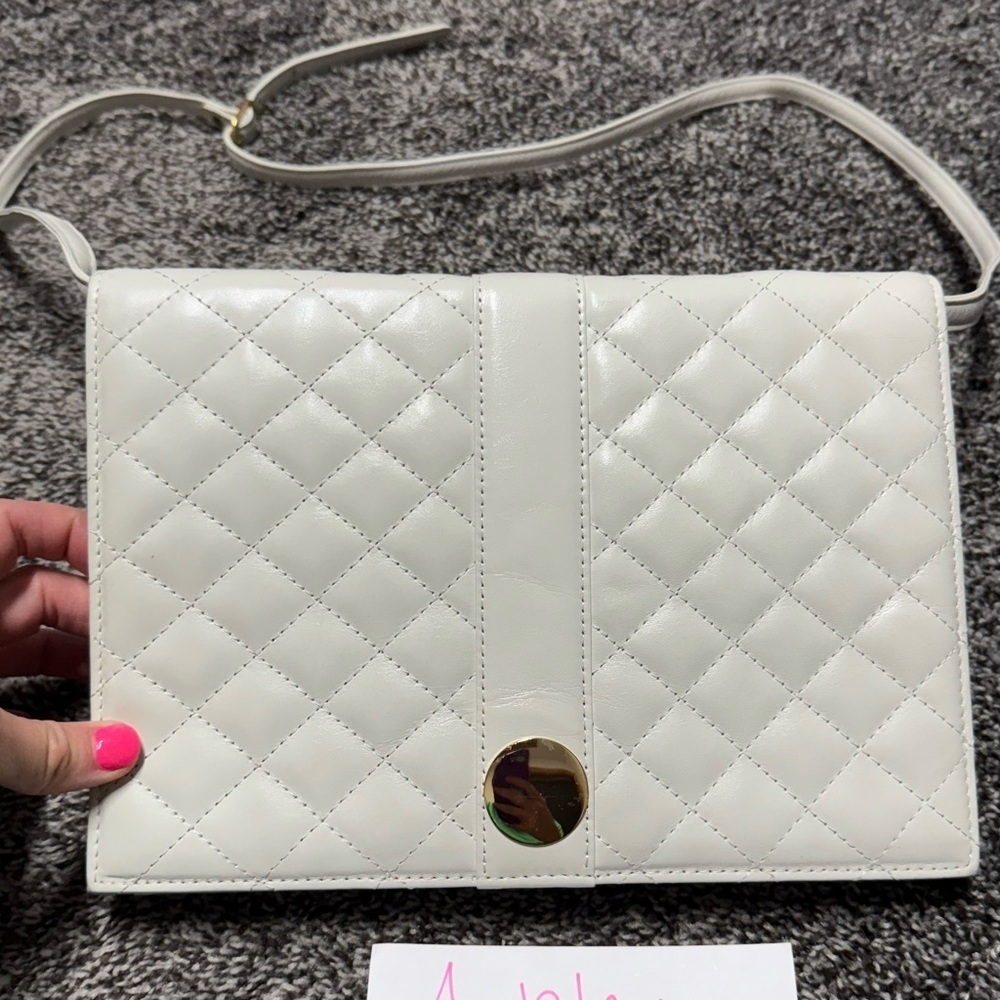 YSL Vintage Shoulder/crossbody Bag clutch Quilted Leather